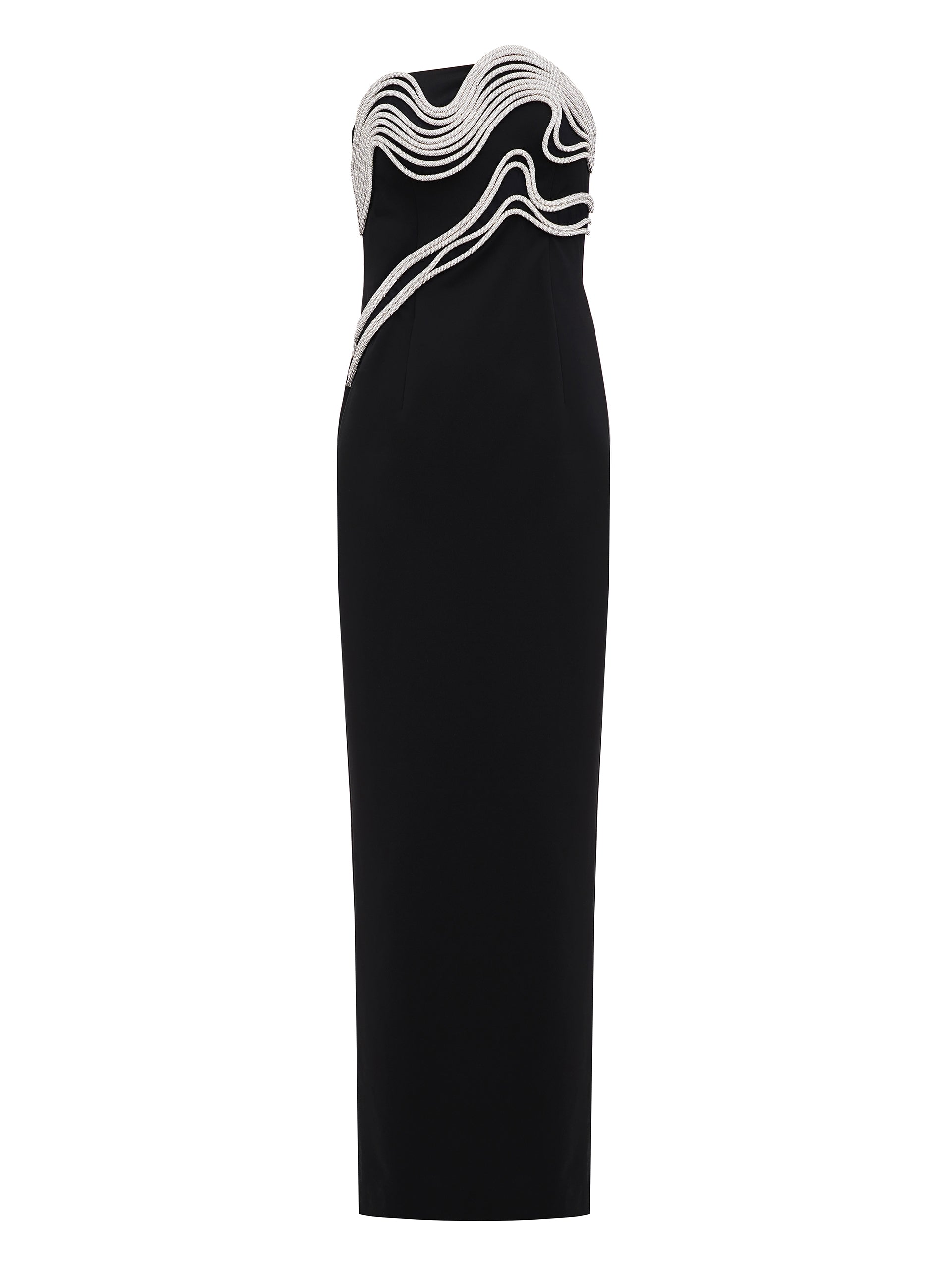 Crystal Embellished Maxi Dress in Black - XS Crystal Embellished Maxi Dress in Black - XS