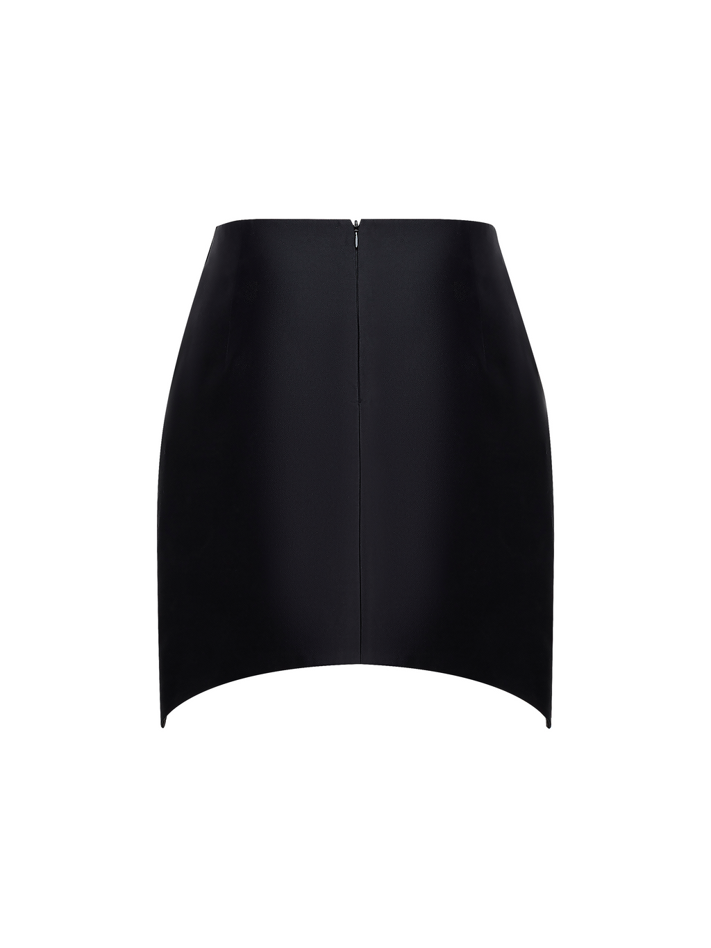HOURGLASS-HEM SILK AND WOOL-BLEND MINI SKIRT