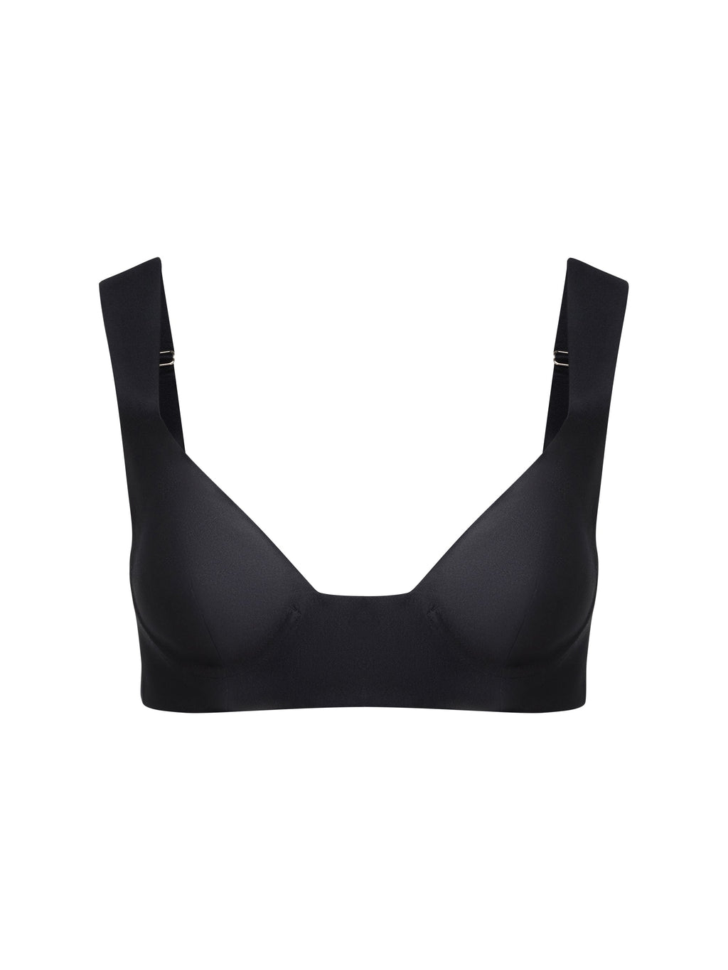 STRUCTURED SILK AND WOOL-BLEND BRALETTE TOP
