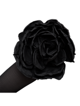 FINGERLESS GLOVES WITH FLORAL EMBELLISHMENTS