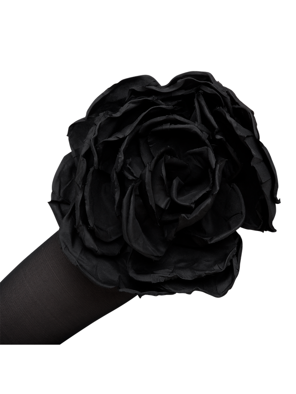 FINGERLESS GLOVES WITH FLORAL EMBELLISHMENTS