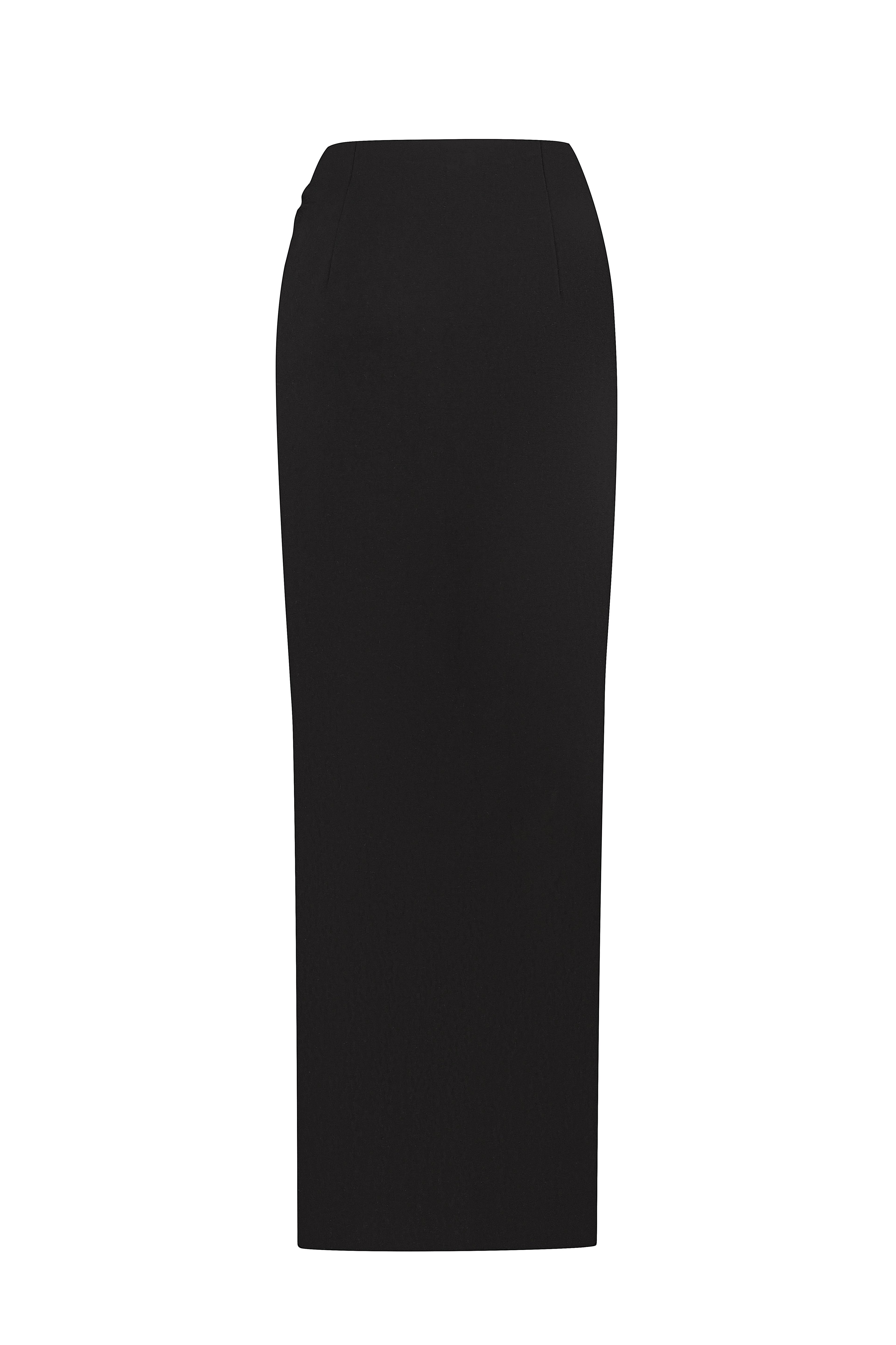 Cutout Maxi Skirt in Black