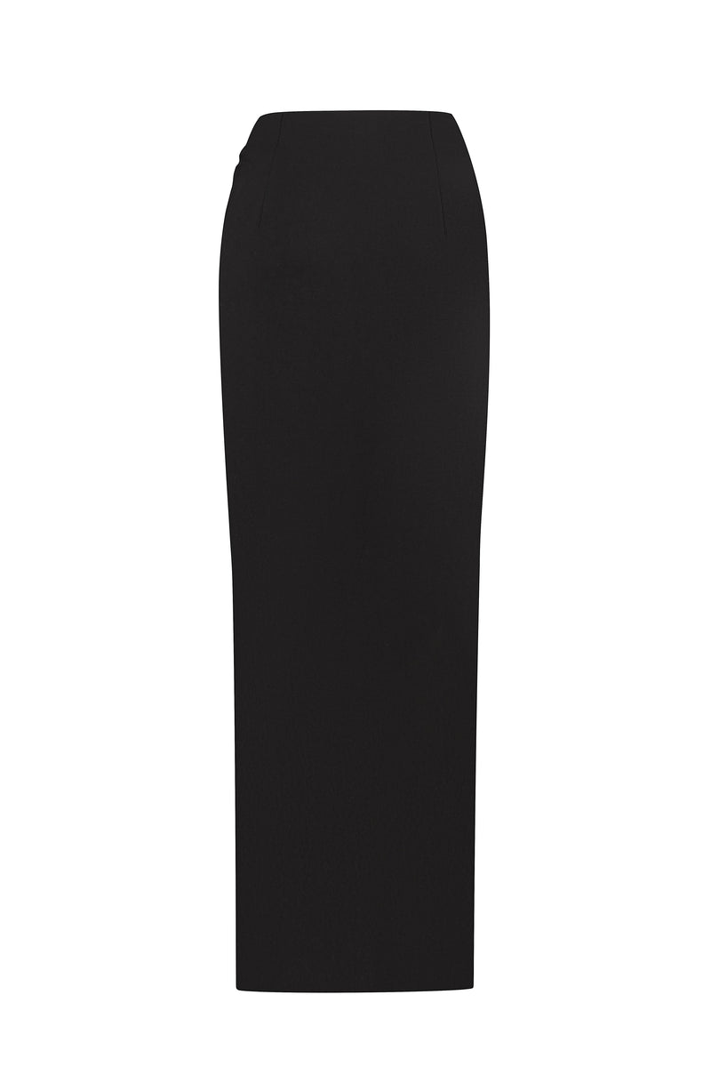 Cutout Maxi Skirt in Black
