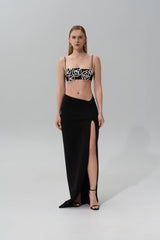 Crystal Rose Embellished Bralette Top