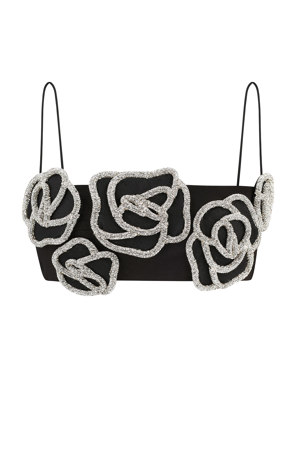 Crystal Rose Embellished Bralette Top