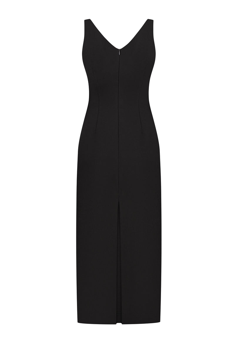 CRYSTAL ROSE DETAILED CUTOUT MIDI DRESS
