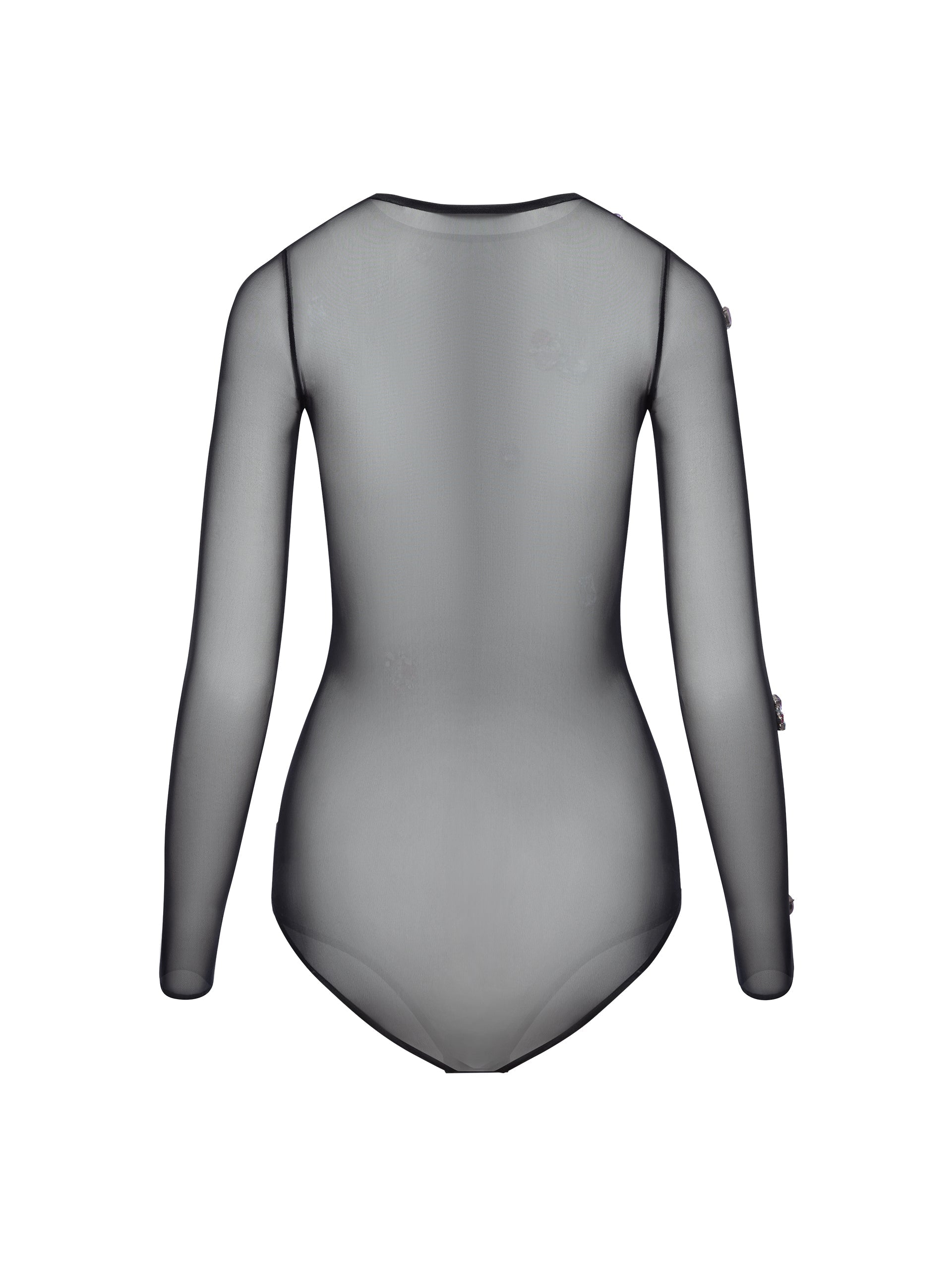 Embellished Mesh Bodysuit