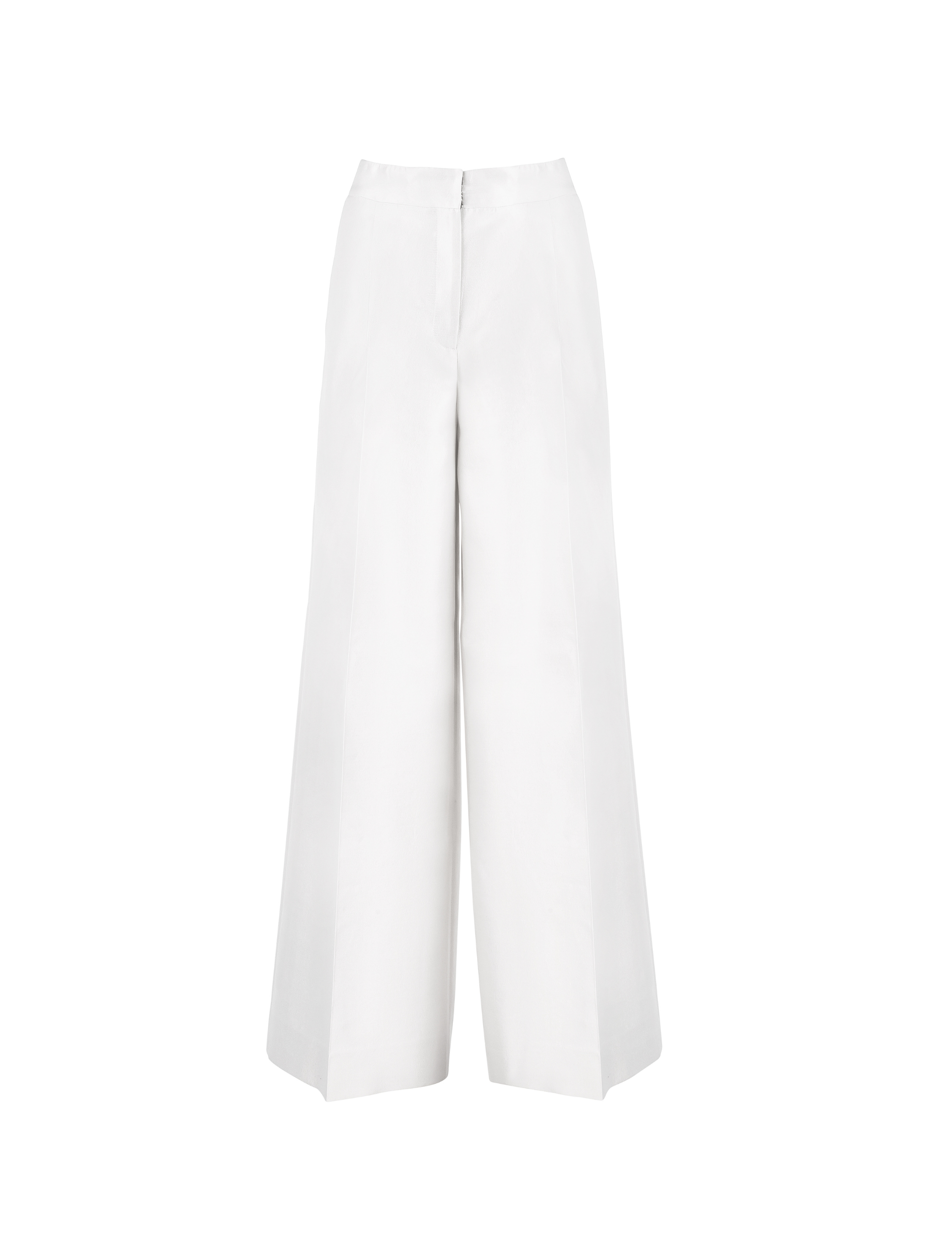 Silk Wool High-Rise Wide-Leg Pant