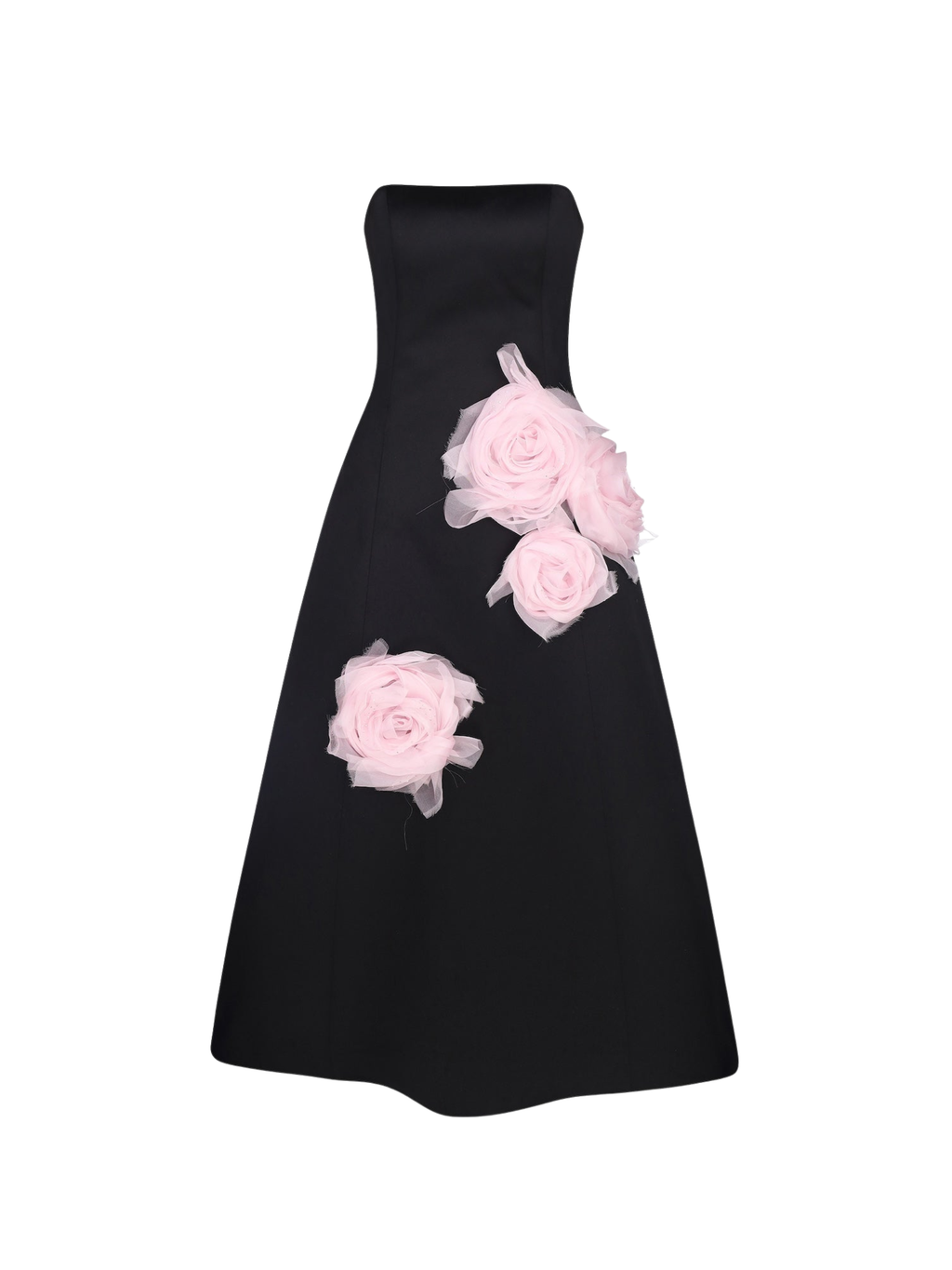Midi Floral Appliqué Dress