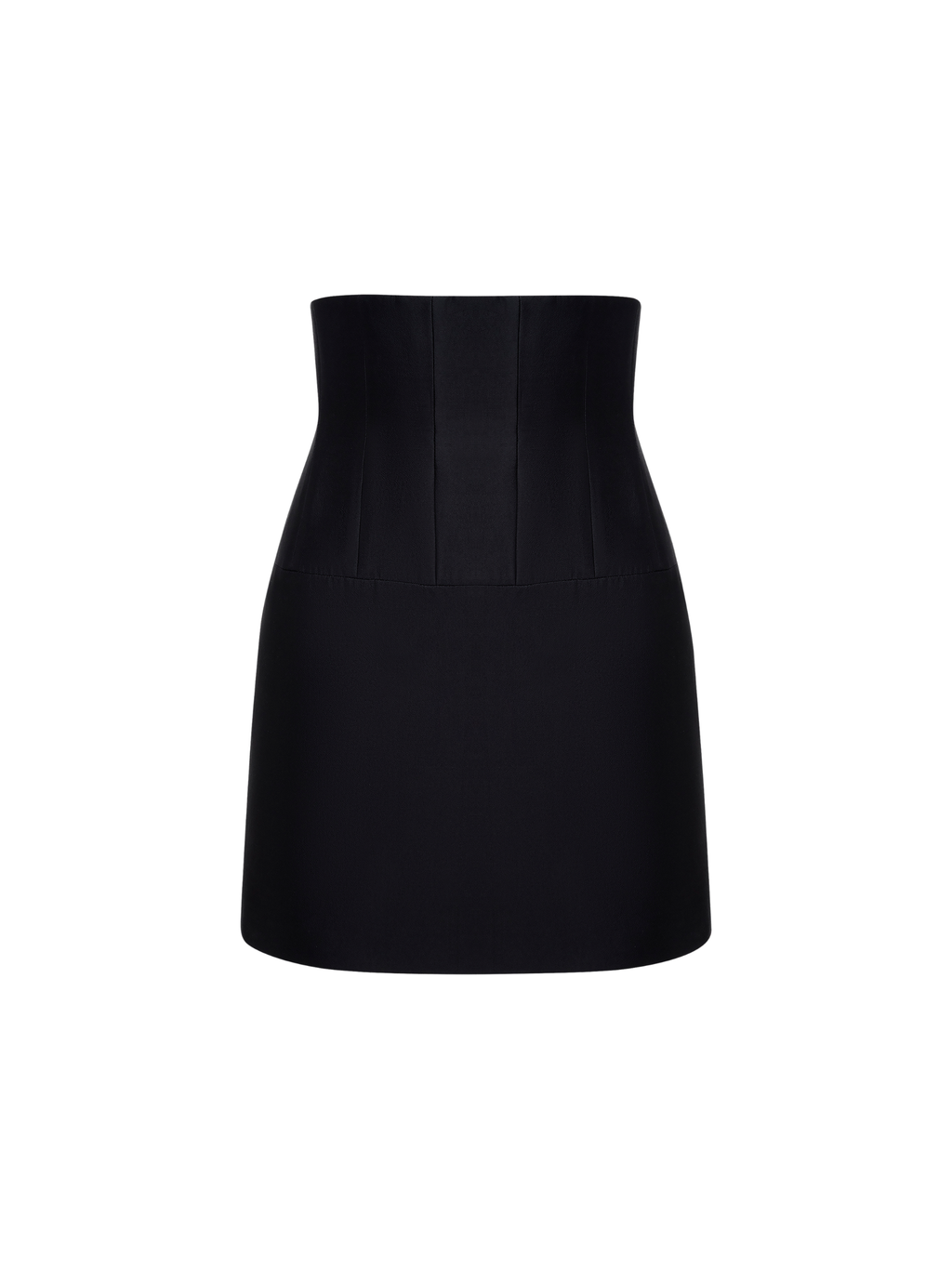 Silk Wool Corset Mini Skirt