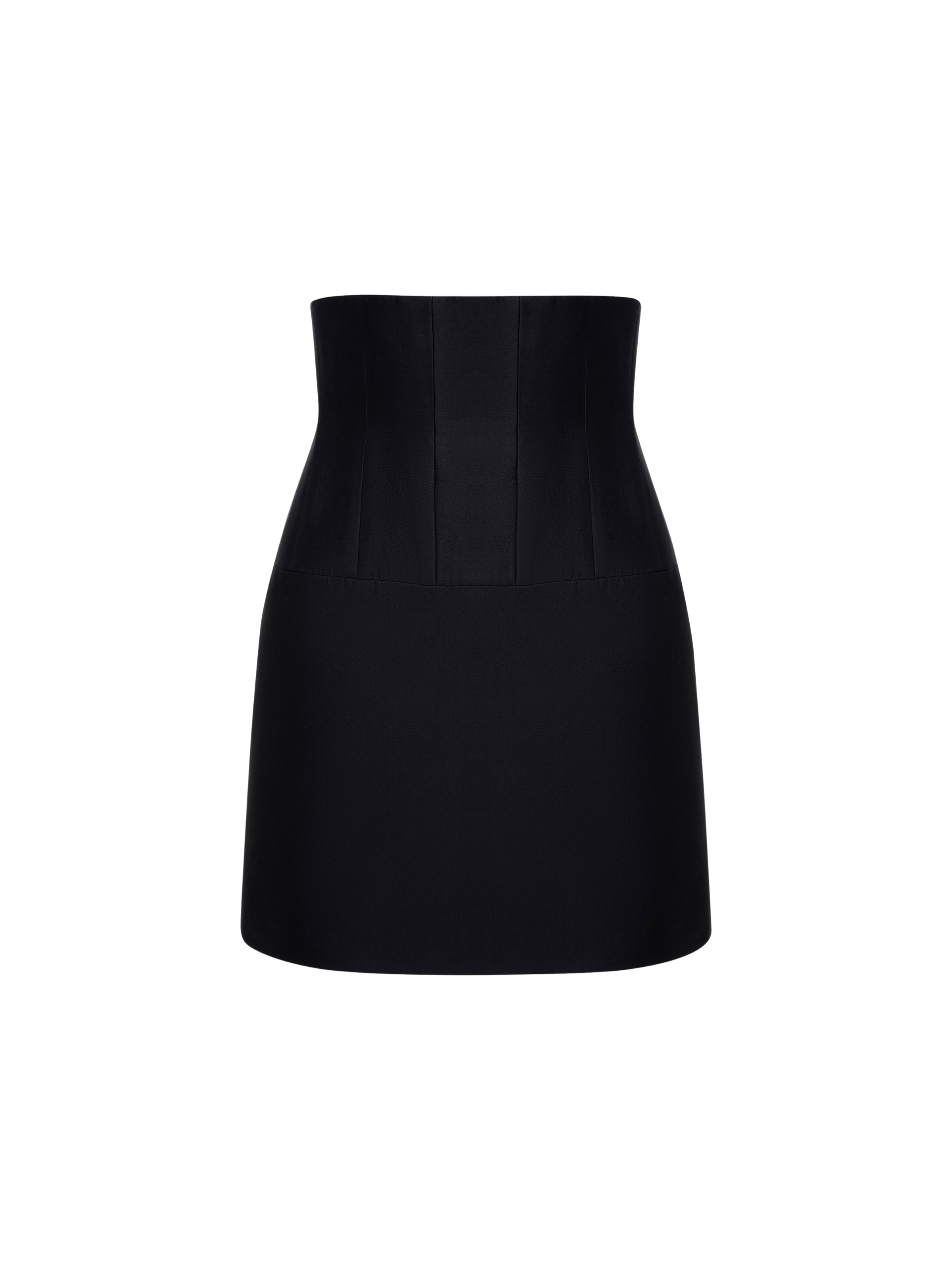 Silk Wool Corset Mini Skirt