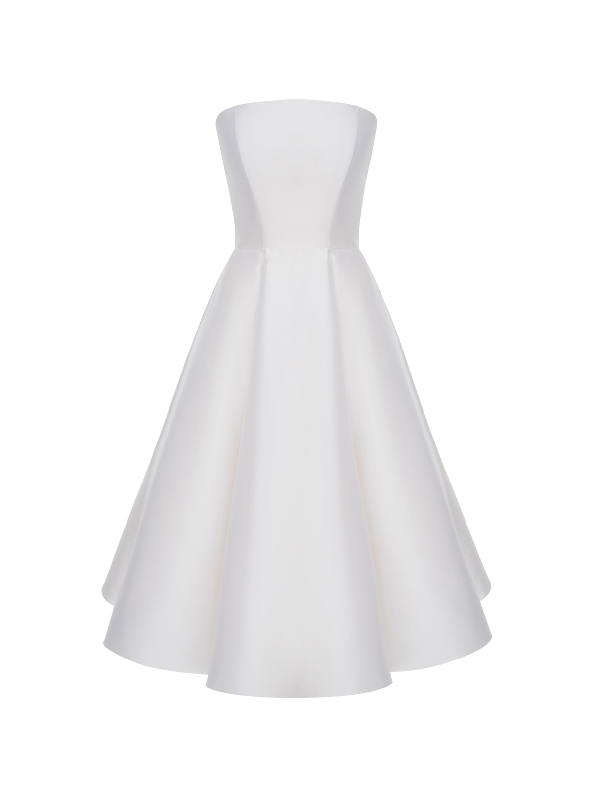 wool evening dress Strapless Silk and Wool Midi Dress