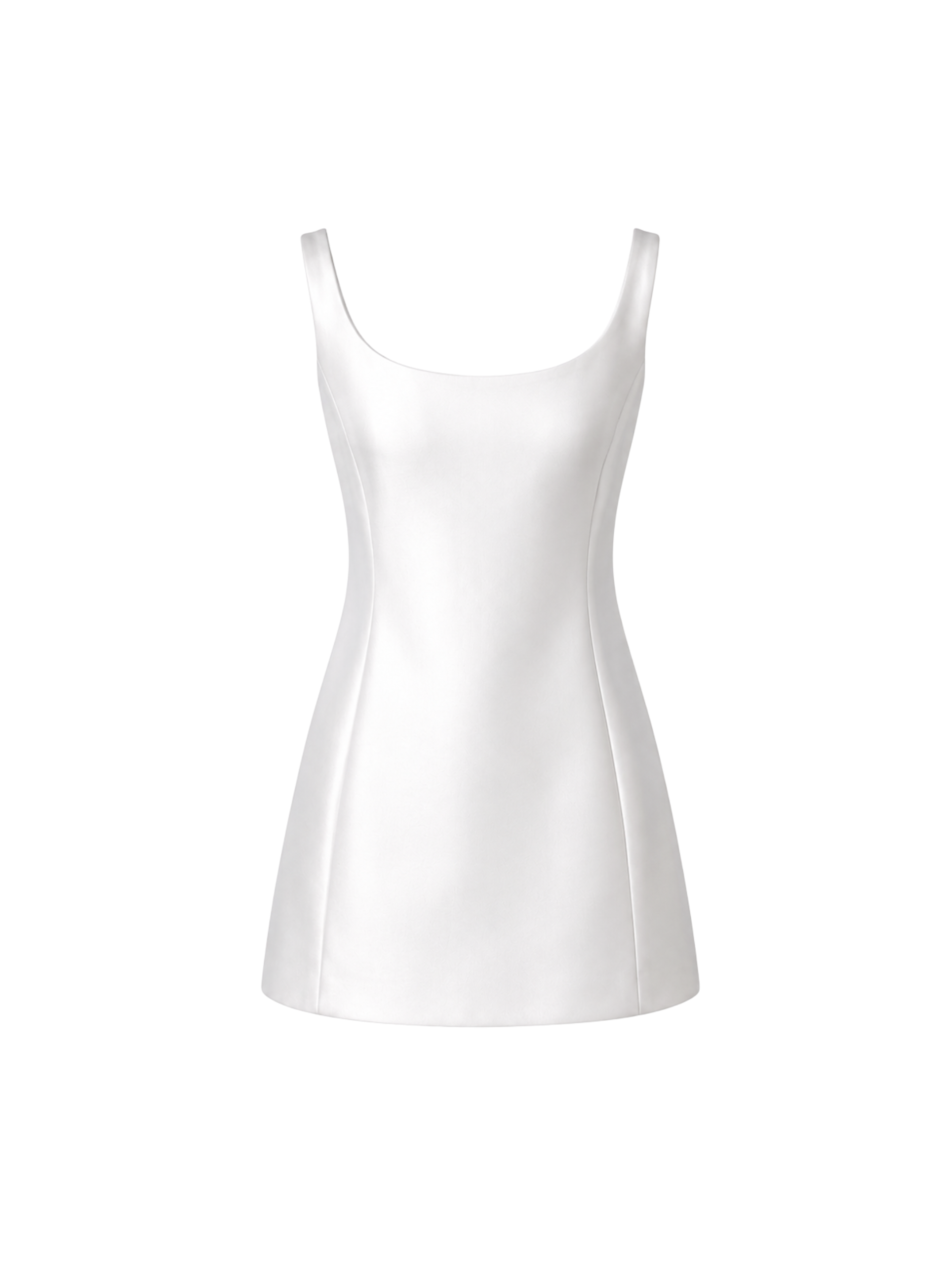 Scoop-Neck Silk-Wool Mini Dress