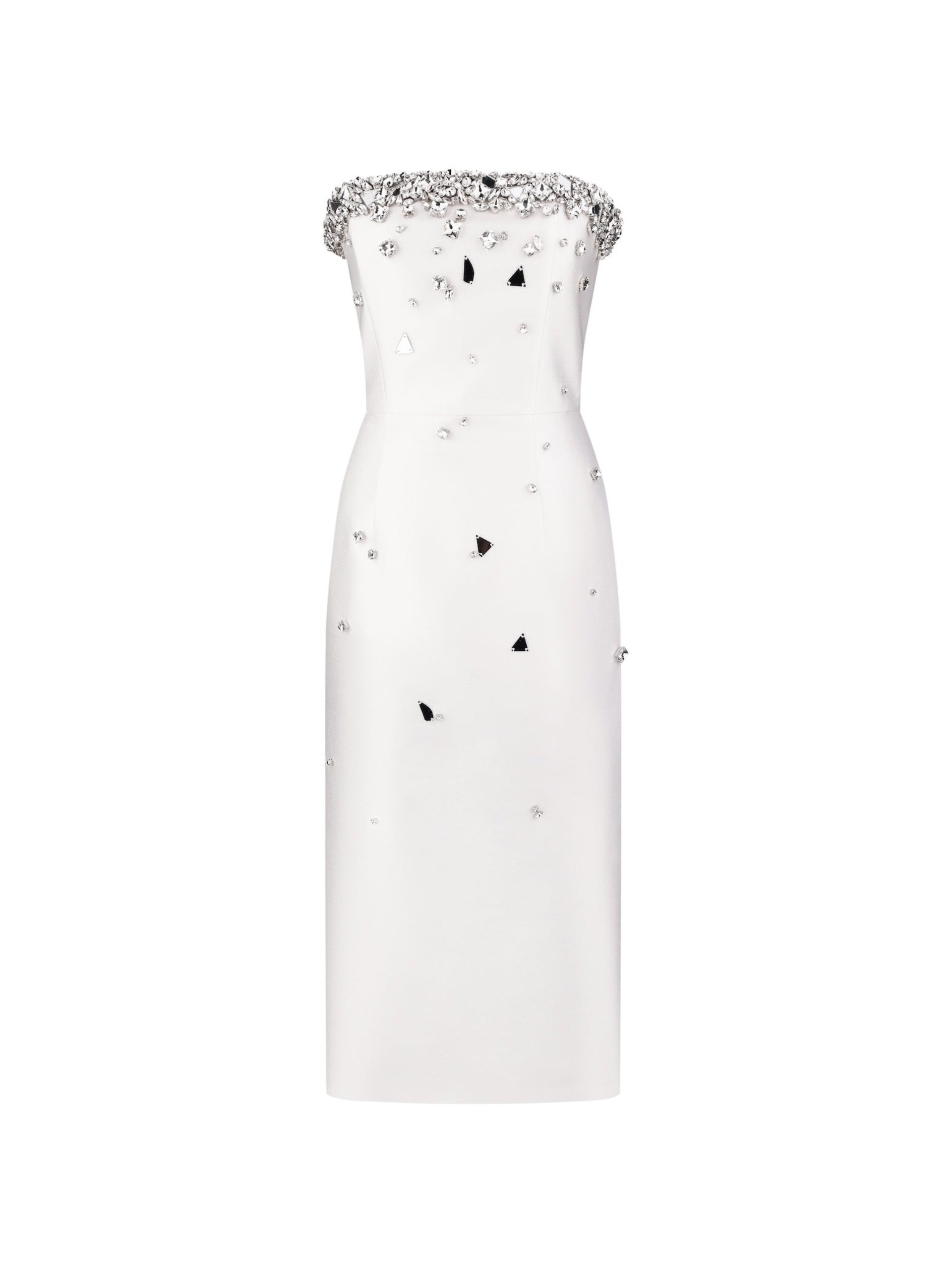 Crystal-Embellished Midi Dress