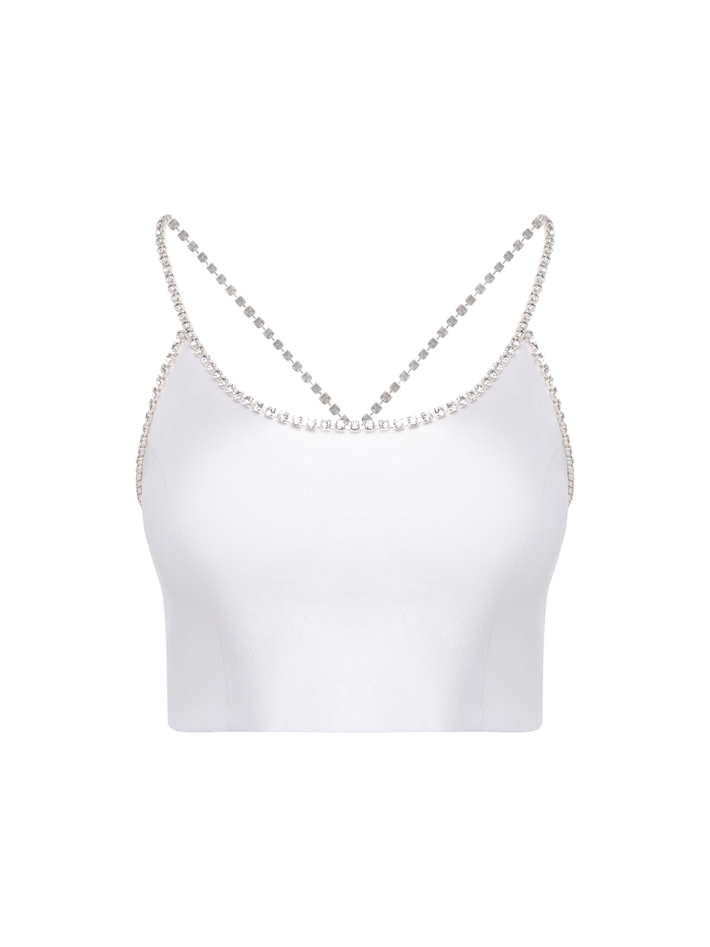 Architectural Crystal Strap Top