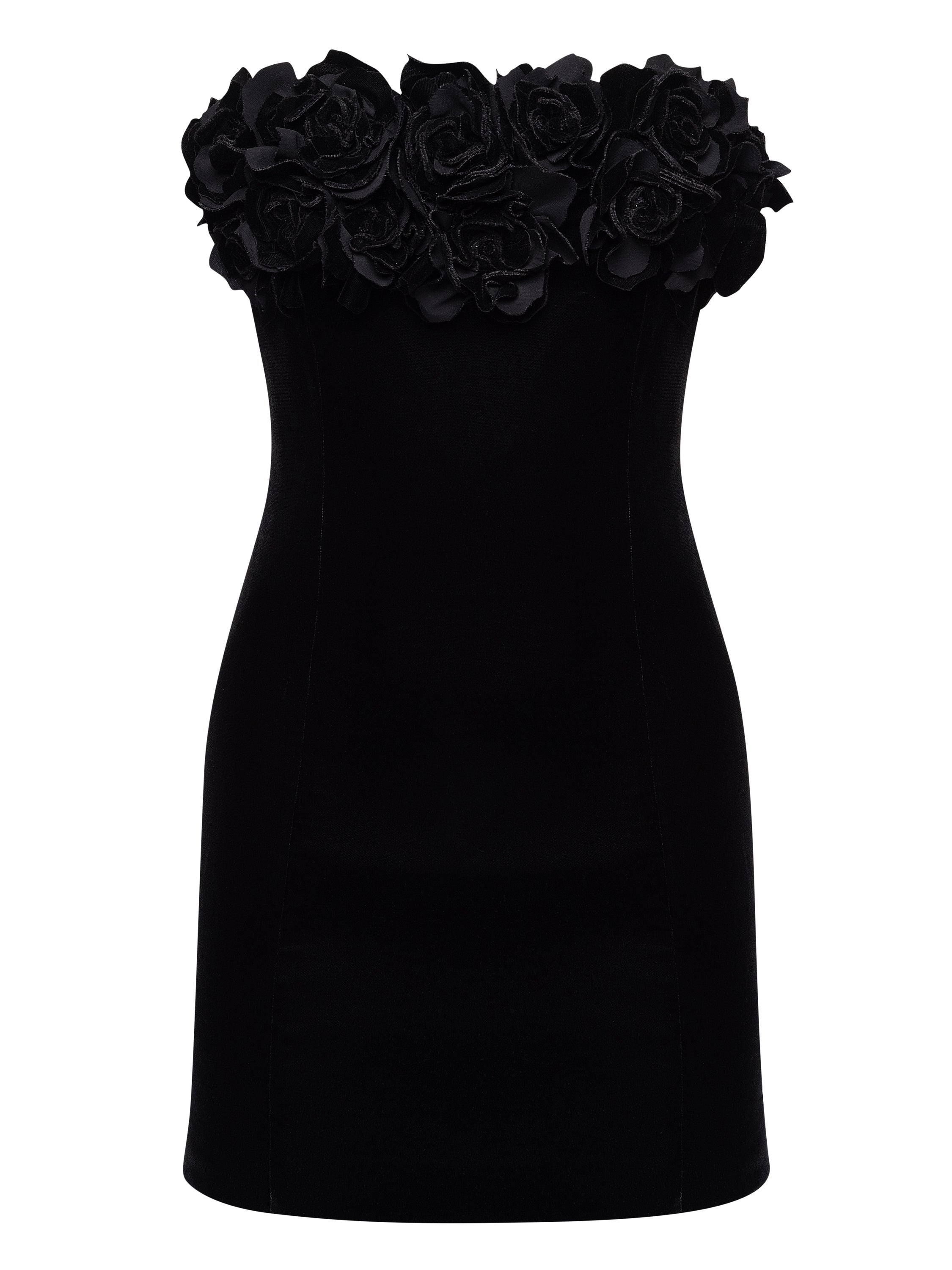 Strapless Velour Mini Dress