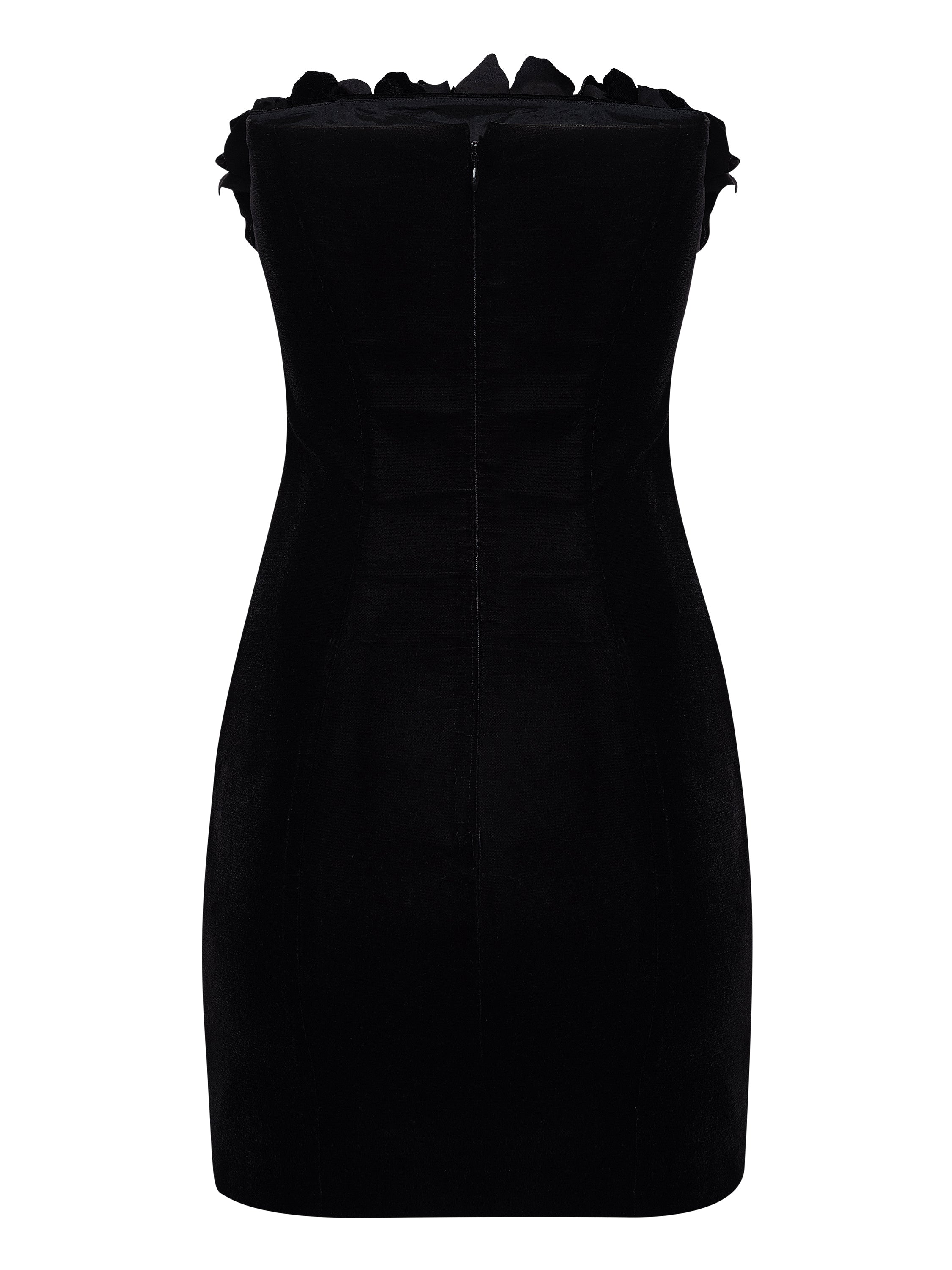 Strapless Velour Mini Dress