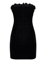 Strapless Velour Mini Dress