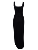 Open-Side Asymmetrical Maxi Dress