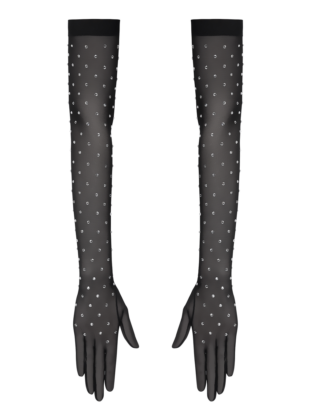 Rhinestone-Embellished Gloves