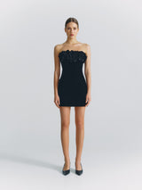 Strapless Velour Mini Dress