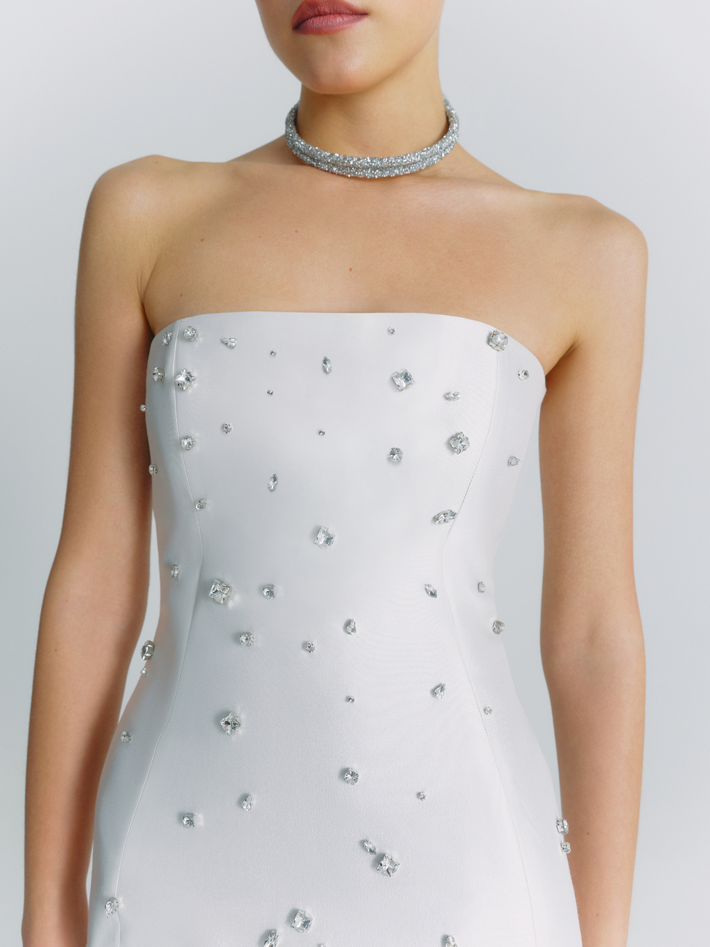 Crystal Strapless Mini Dress