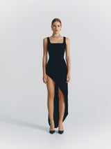 Open-Side Asymmetrical Maxi Dress