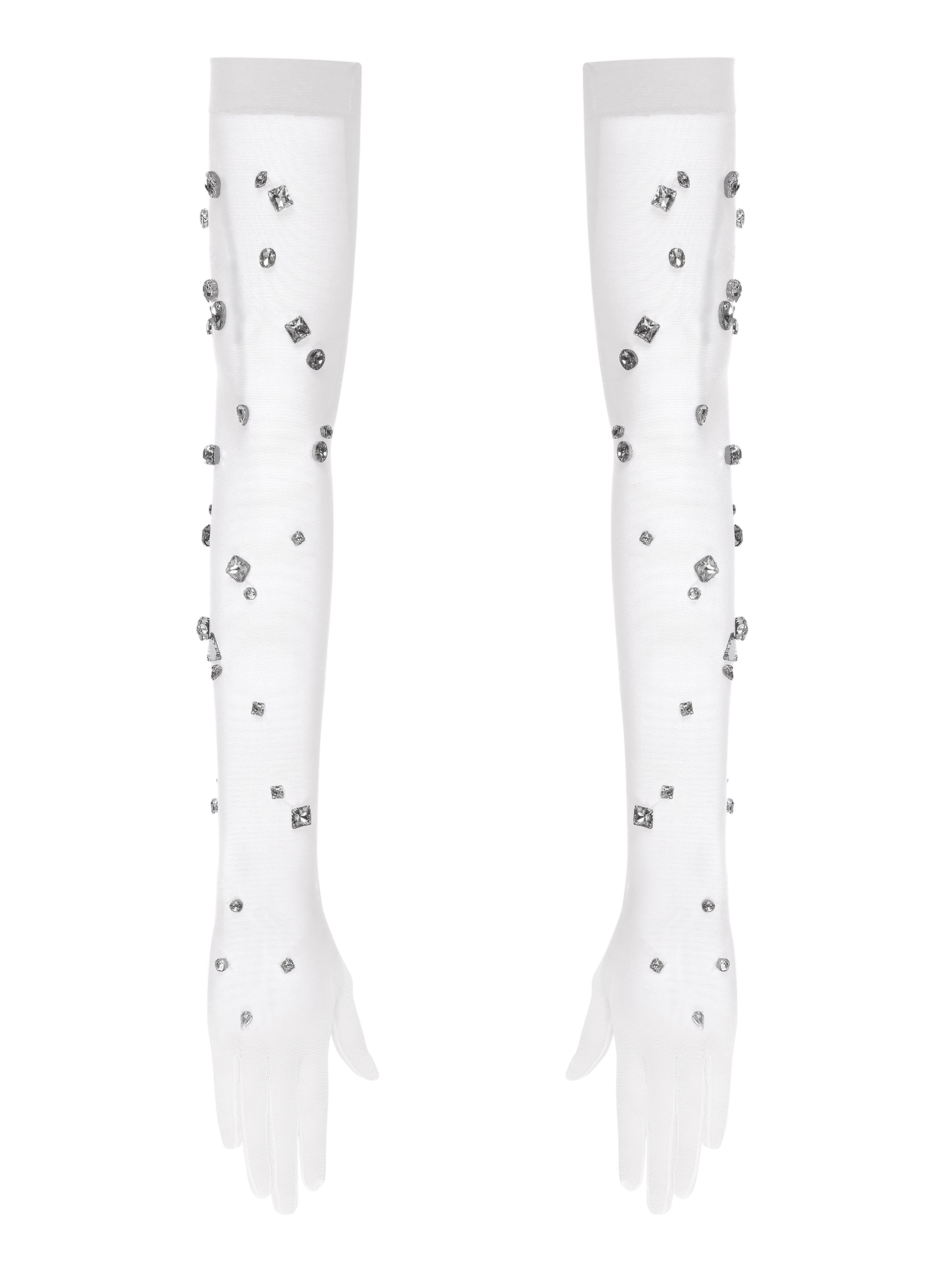 Crystal Opera Length Gloves
