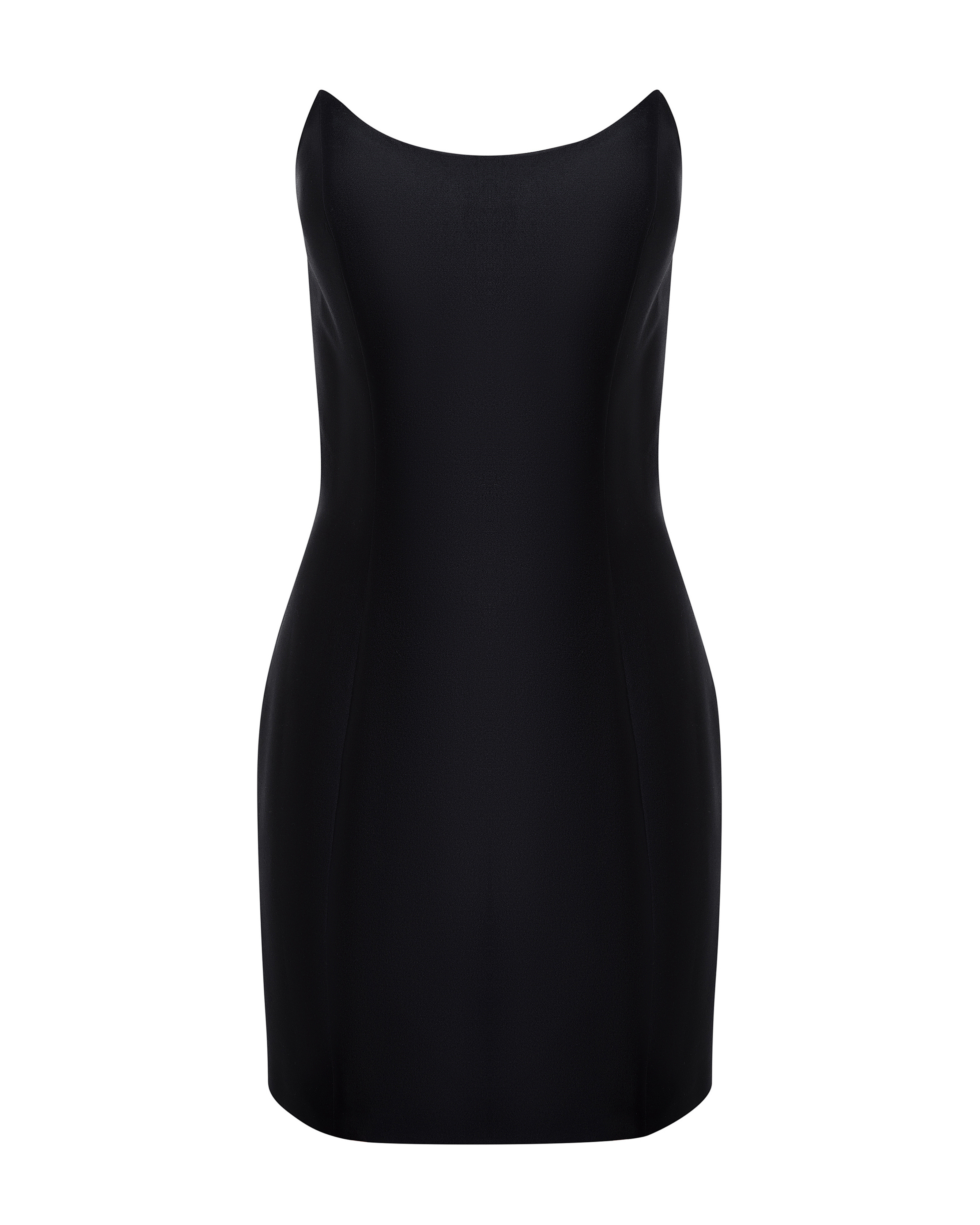 Strapless Silk Wool Mini Dress