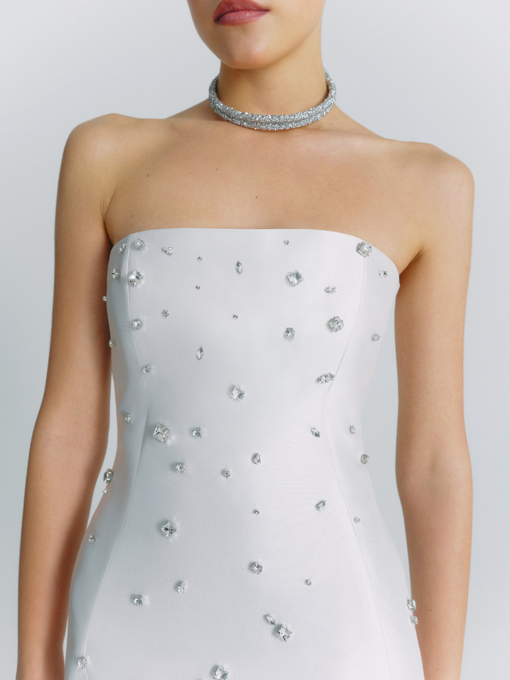 Crystal Strapless Mini Dress