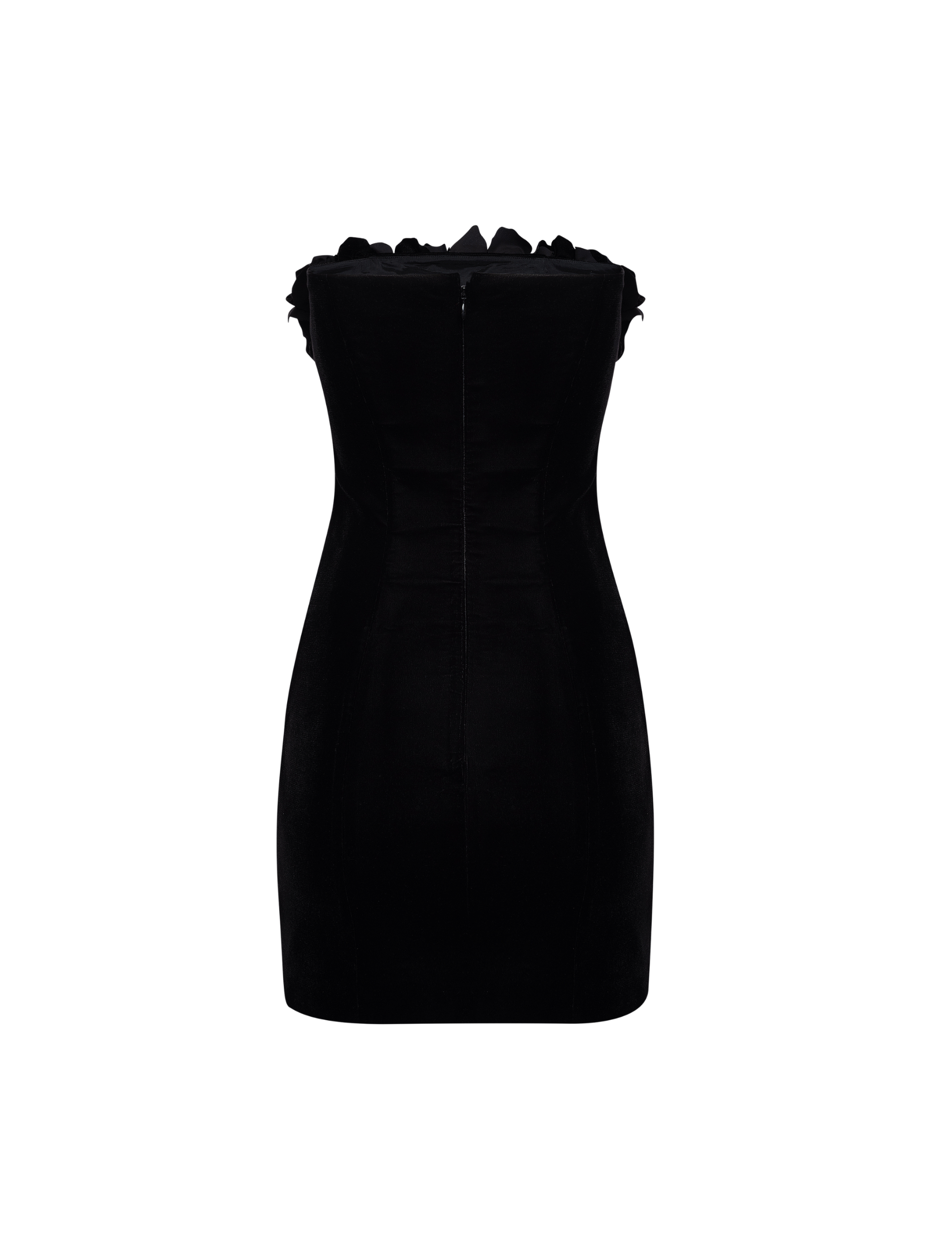 Strapless Velour Mini Dress