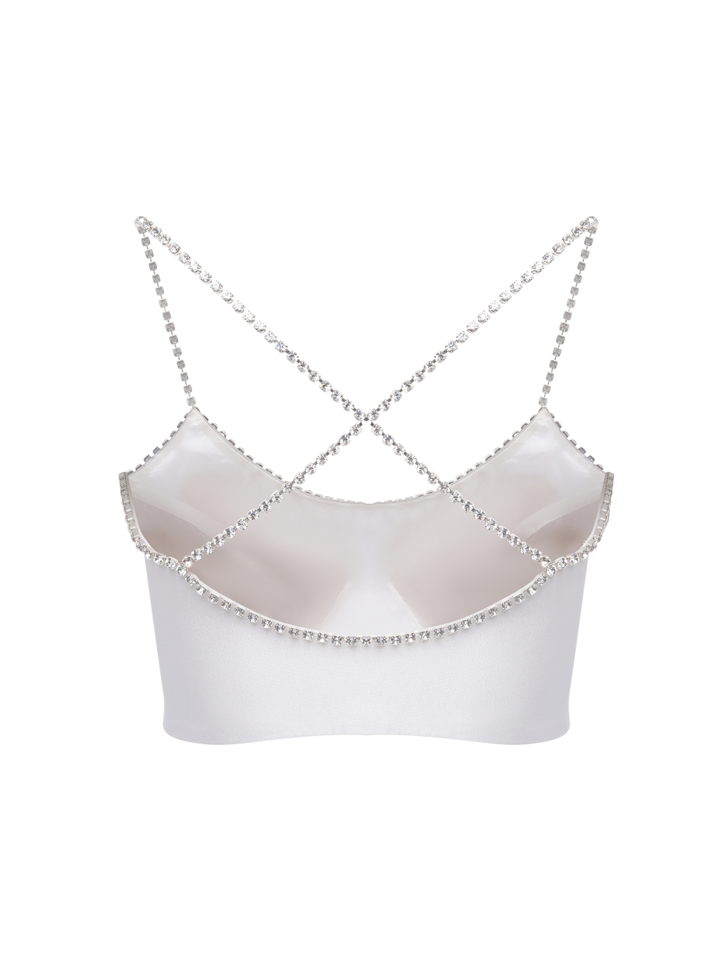 Architectural Crystal Strap Top