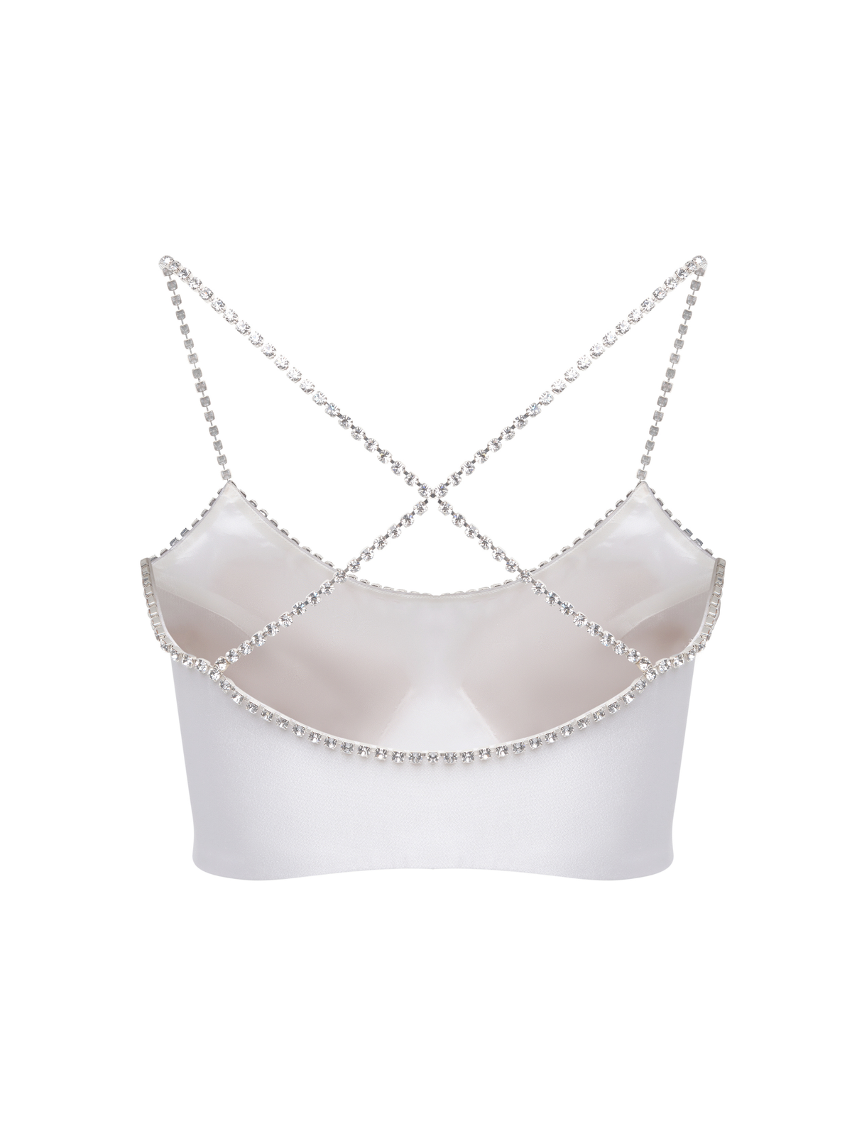 Architectural Crystal Strap Top