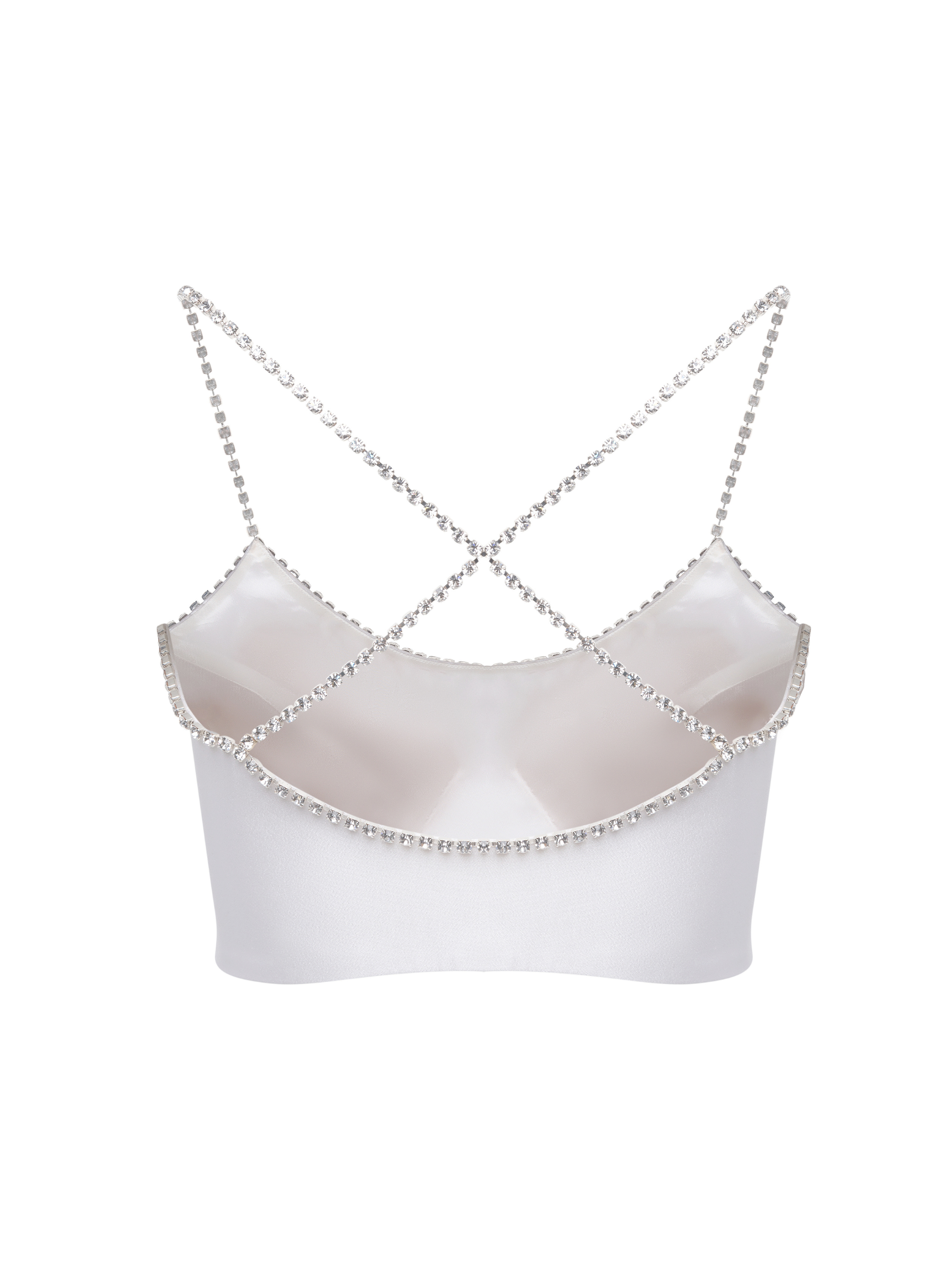 Architectural Crystal Strap Top