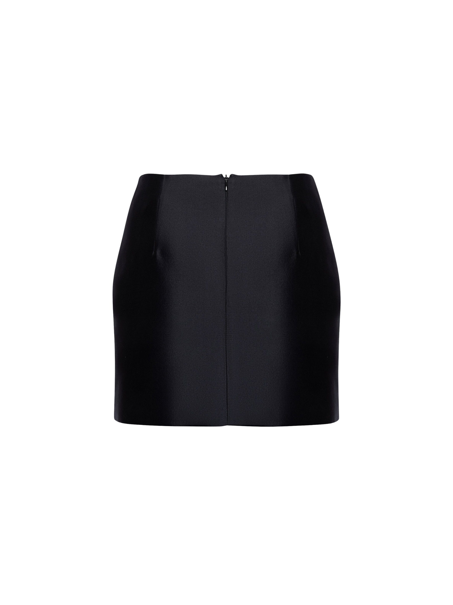 Crystal-Embellished Mini Skirt in Black