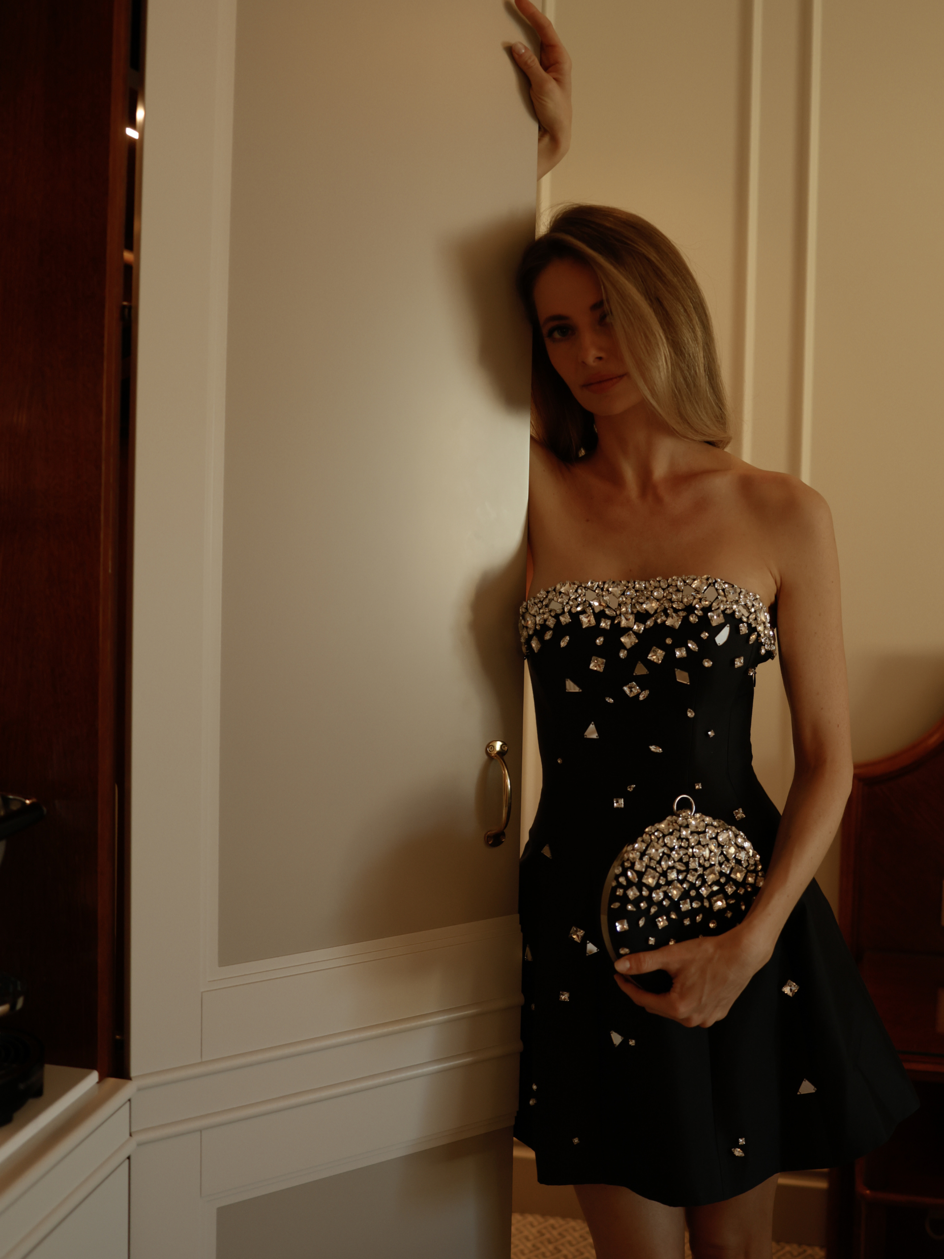 Crystal-Embellished Clutch