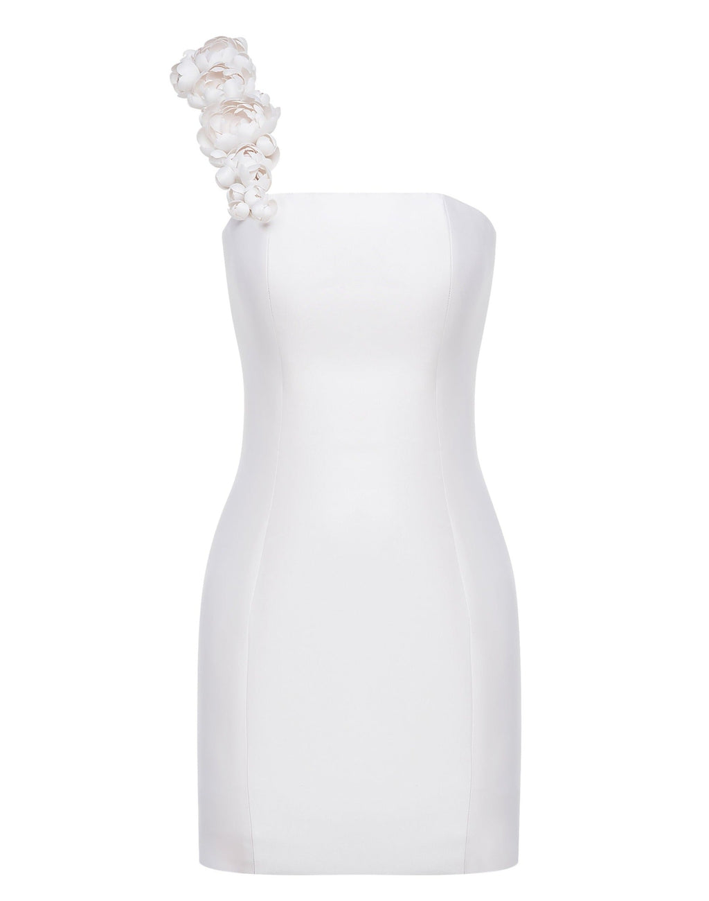 Floral Embellished Wool and Silk-Blend Mini Dress