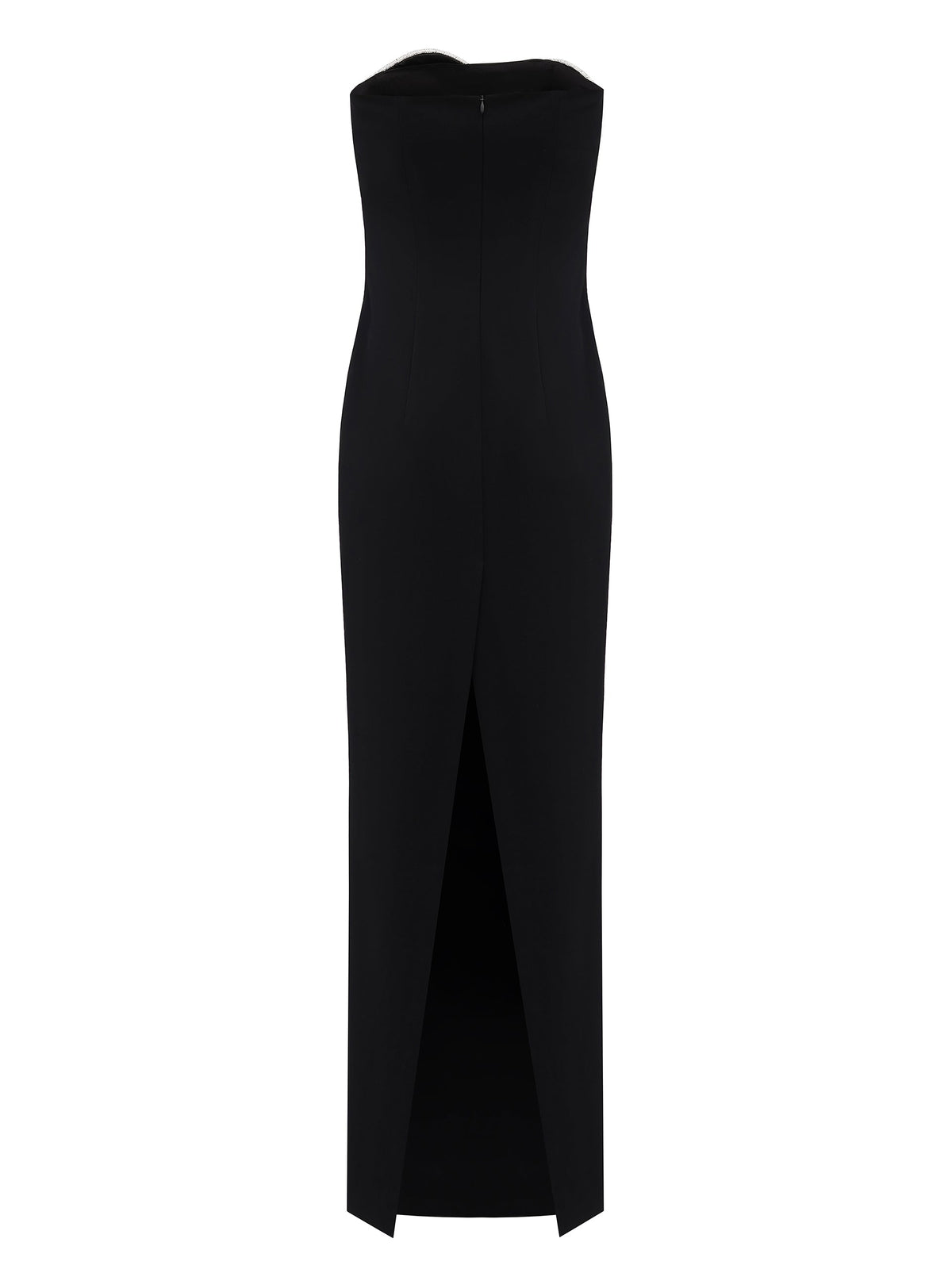 Crystal Embellished Maxi Dress in Black