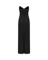 Crystal-Detailed Strapless Gown