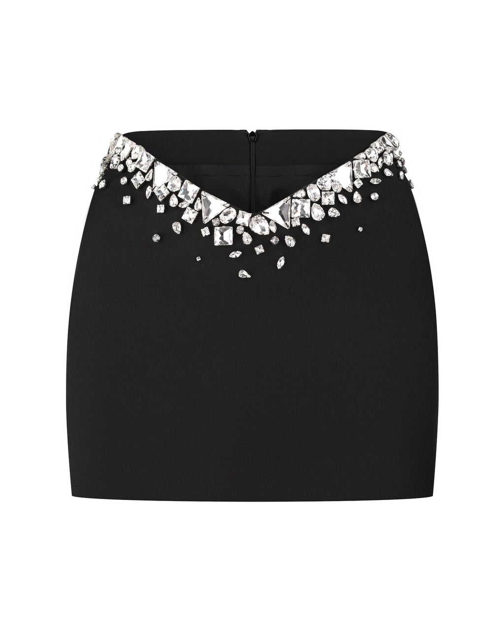 Cutout Crystal-Embellished Mini Skirt