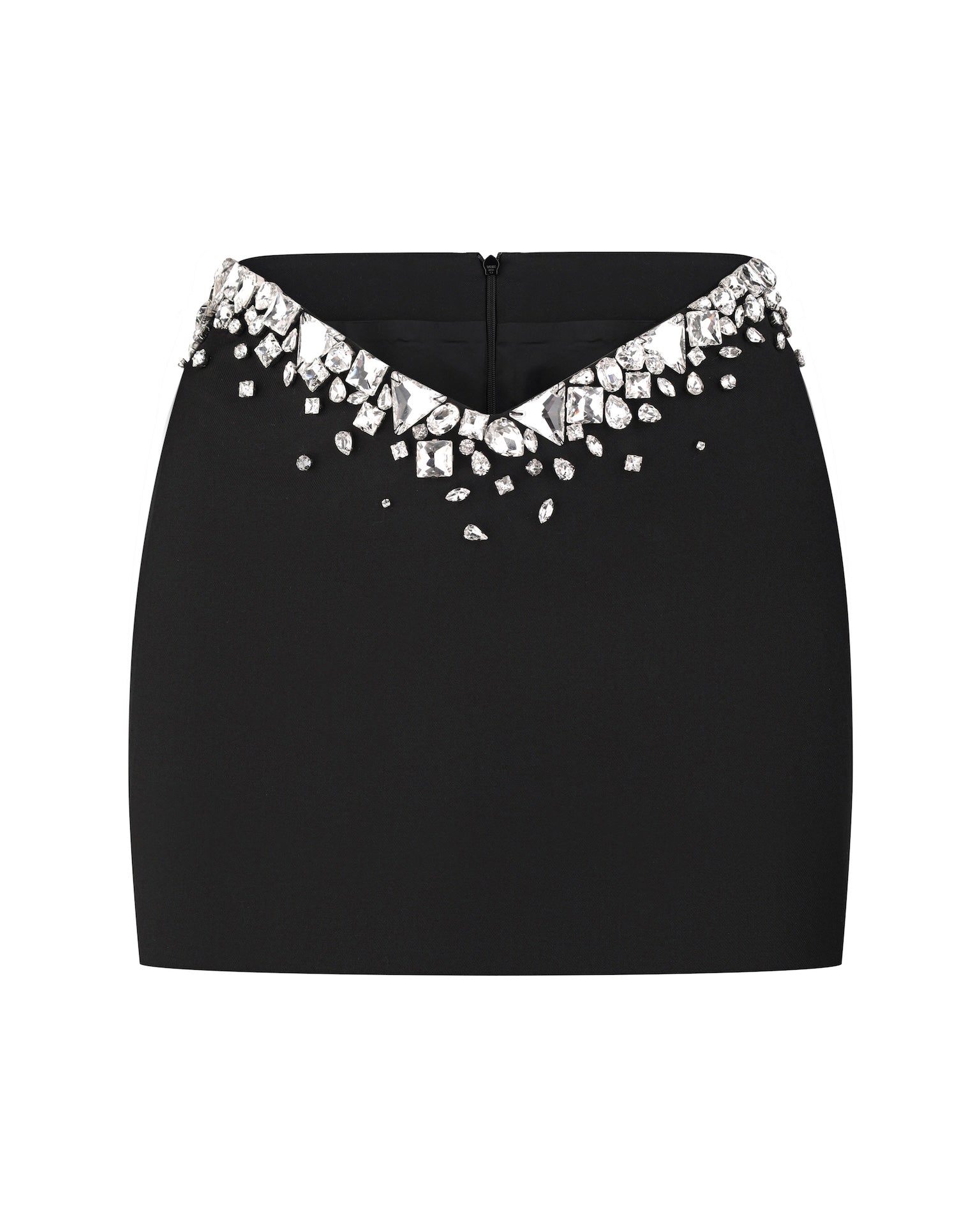Cutout Crystal-Embellished Mini Skirt