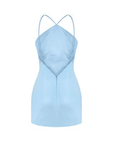 Halter Neck Embellished Mini Dress