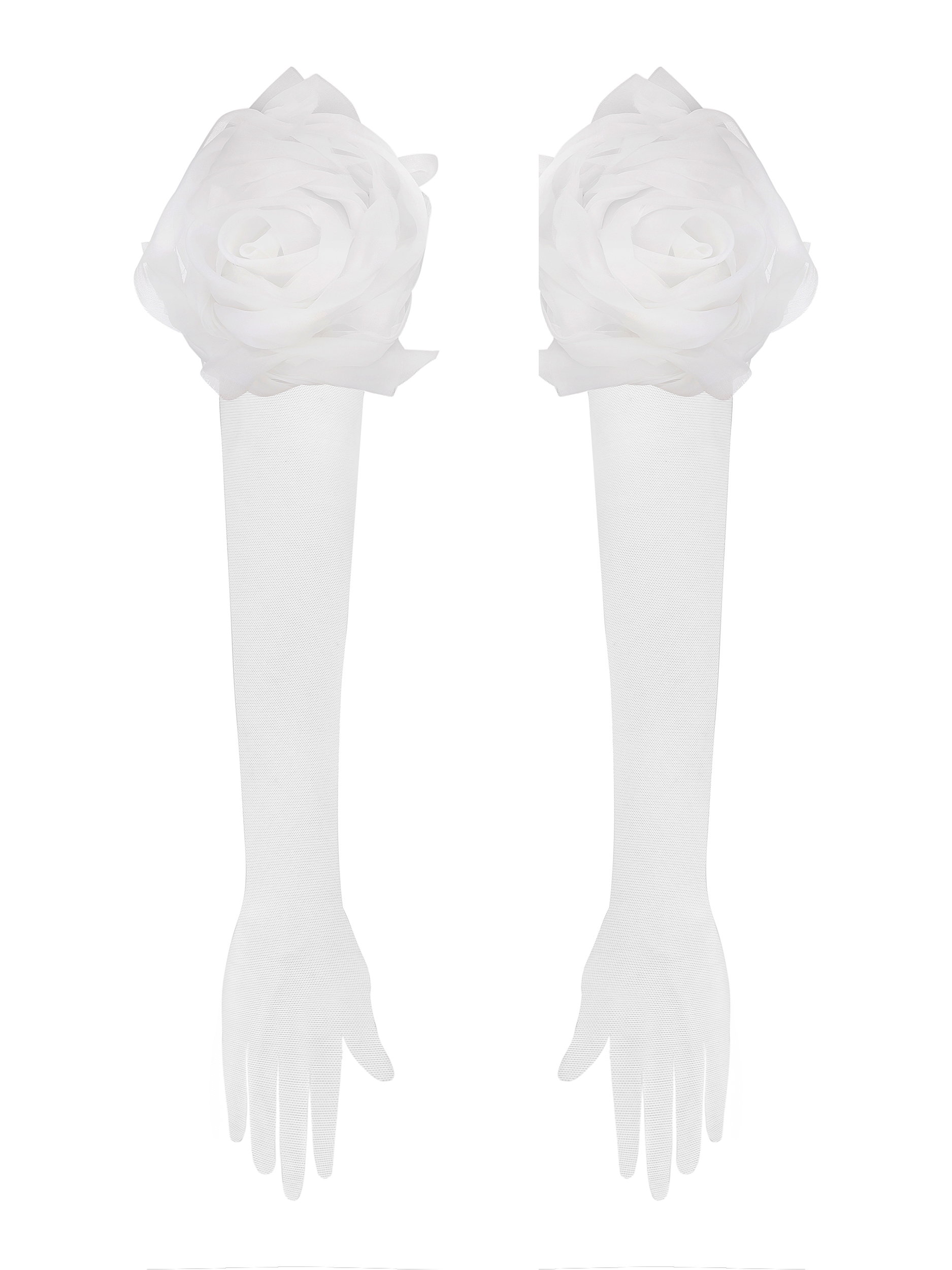 Floral-Appliqué Gloves