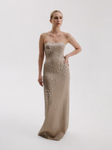 Champagne Crystal Column Gown