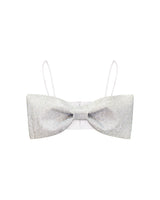 Rhinestone Detailed Bow Top