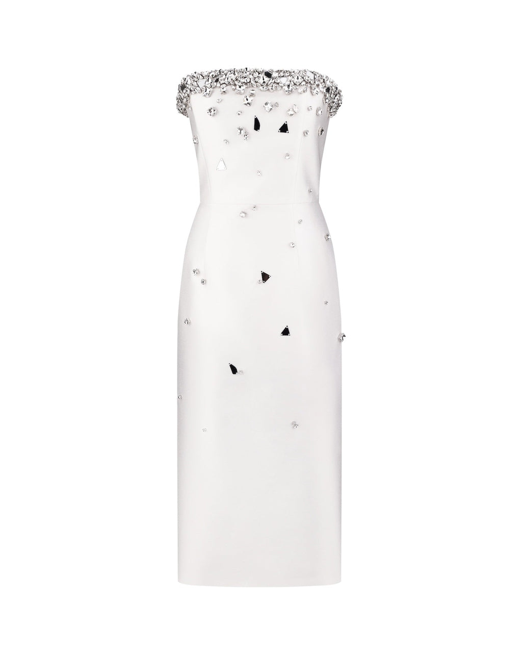 Crystal-Embellished Midi Dress