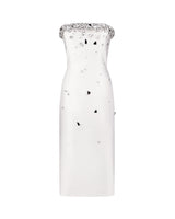 Crystal-Embellished Midi Dress