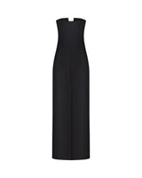 Plunge Neckline Bow-Detailed Maxi Dress
