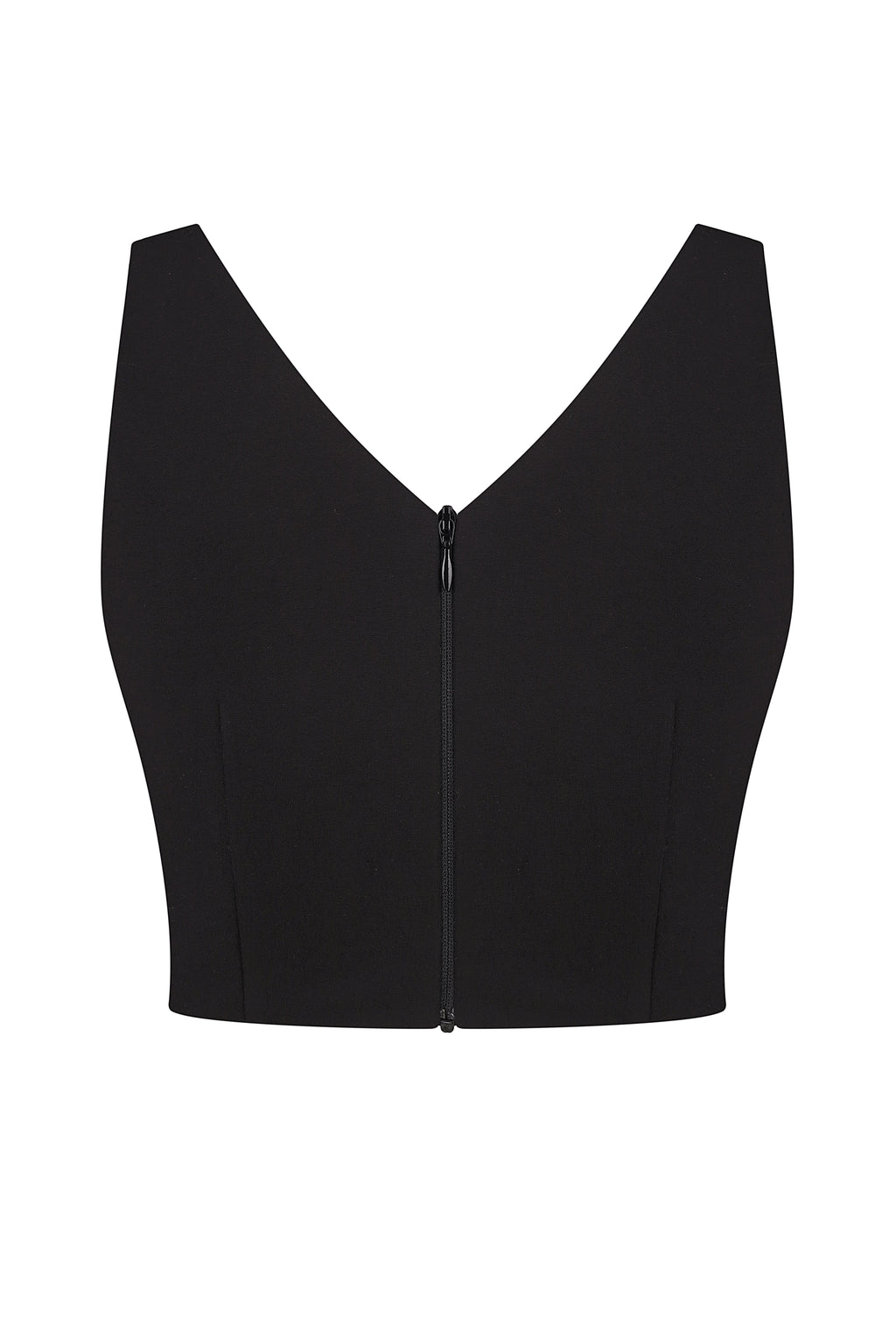 CUTOUT TOP WITH CRYSTAL ROSE EMBELLISHMENT