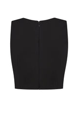 Side Cutout Top with Crystal Rose Detail